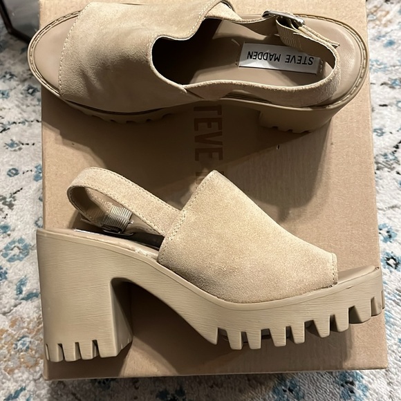 Steve Madden Sunnyside Slingback Lug Sandals Size 7 - Picture 5 of 15